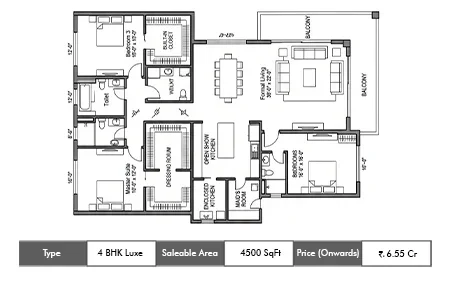 Adarsh Palm Acres – Phase 3 Floor Plan